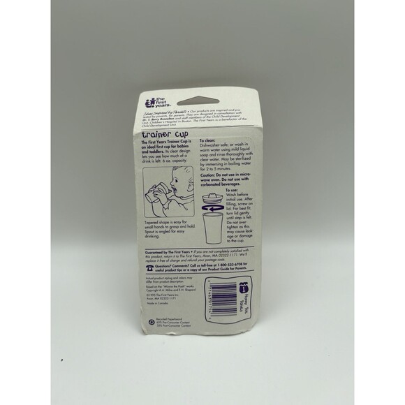 NEW Vintage Winnie The Pooh Trainer Sippy Cup 1995 Red Leak Resistant Screw Lid - Picture 2 of 3